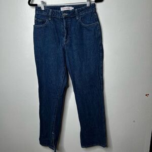 Lisa Says Gah! 100% Cotton Button Fly Cropped Straight Leg Jeans Size 6